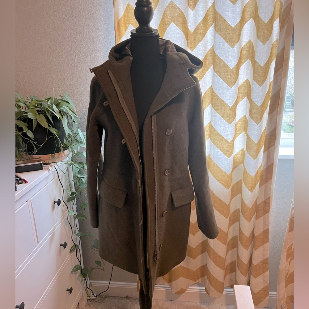 Olive Hooded Women's Coat